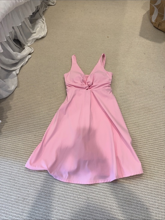 Dresses & Skirts - Sleeveless Pink Twist-Front Mini Dress